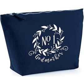 Hippowarehouse Number One Godmother Floral Wreath printed make up cosmetic wash bag 18x19x9cm