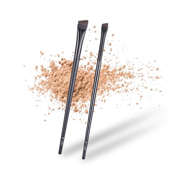 2 Pieces Angled Eyeliner Brush Eyeliner Brush for Flat Eyeliner