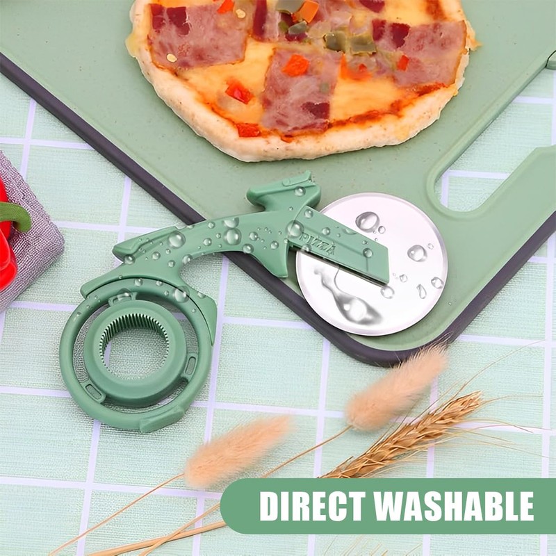 XUZOPIM Pizza Cutter, Bicycle Pizza Cutter, Wheel With Non-Stick Coating