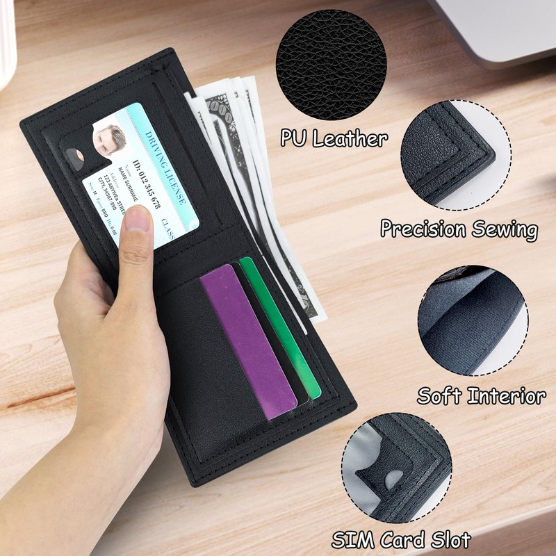 Energather Wallets for Men, Bifold Wallets with Multiple Card Slots,
