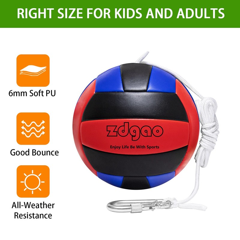 YDDS Tetherball Set, Replacement Tether Ball with Carabiner, Ball Pump