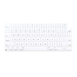 ProElife Keyboard Cover Skin for MacBook Air 13.6 inch 15 inch 2024 2023 2022 M3 M2 Chip A2681 A2941, Ultra Thin Keyboard Protector U.S Enter for 2024-2022 Air 13.6'' 15'' M3 M2 Accessory (White)