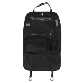 Dooky - Car Seat Organiser Black - 14.5 x 4.5 x 22.5 cm - Back Seat Organiser Car, Children's Backrest Protector - 100% Polyester