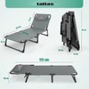 Camastro Plegable Portátil con Colchón Acolchado, Negro, 5 Posiciones de