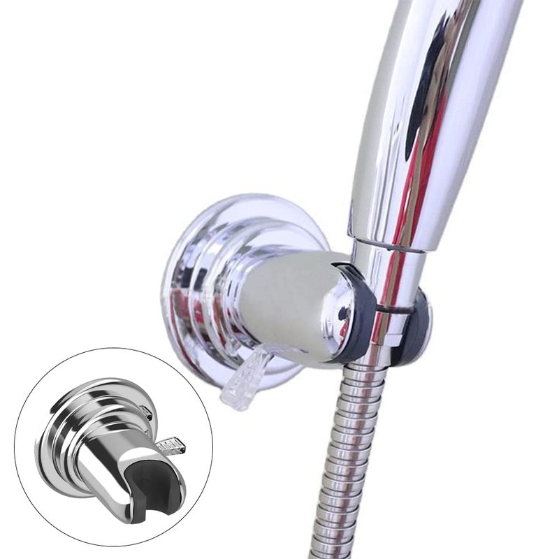 Shower Head Holder, Detachable Wall Mount Suction Cup Shower Bracket,