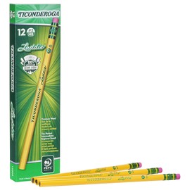 Dixon® Ticonderoga® Laddie Elementary Pencils, with Eraser, Pack of 12 Pencils