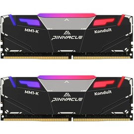 Timetec Pinnacle Konduit RGB 16GB Kit (2x8GB) DDR4 3200MHz PC4-25600 CL16-18-18-38 XMP2.0 Overclocking 1.35V Compatible con AMD e Intel Desktop Gaming PC Módulo de Memoria RAM - Negro