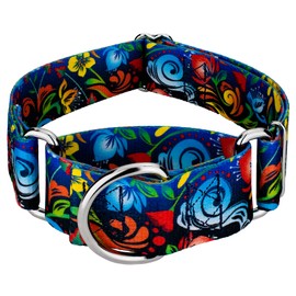Country Brook Petz - Potpourri Martingale Dog Collar - Floral Collection with 6 Charming Designs (1 1/2 Inch, Large)