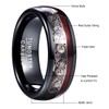 VAKKI 8mm Mens Rings Tungsten Carbide Inlay Celtic Spiral Pattern