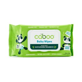 Caboo Caboo Tree Free Bamboo Baby Wipes, Eco Friendly Naturally Derived for Sensitive Skin, Resealable Peel Tab Travel, 72 Count