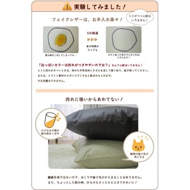 fabrizm 1039-bk Cushion Cover Made in Japan, 17.7 x 17.7 inches (45 x 45 cm), Color Leather, Black