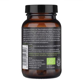 KIKI Health Premium Organic Chaga Mushroom Extract Vegetarians | Immune Support Vitality & Balance | Sourced Birch Trees & 50% Polysaccharides | Ethically Wild Harvested – 60 Vegetarians Capsules