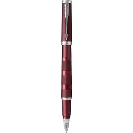Parker Ingenuity Premium Metal 5th Technology Pen - Deluxe Deep Red - Black Ink - Gift Boxed - Adapts To Handwriting Style