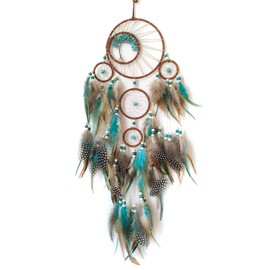 Donko Dream Catchers, Large Dream Catchers for Wall Hanging, Blue&Brown Feather Dream Catchers for Bedroom Adult Kids Boys Wall Art Ornament Craft Gifts