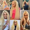 Freiuoke 32 Inch 613 Blonde Bundles Water Wave Human Hair