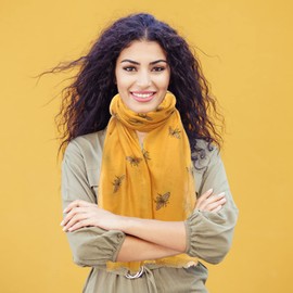 XNHIU Bumble Bees Scarf Bumble Bee Print Scarf Bee Soft Scarfs Lightweight Scarf Scafs Wrap Shawl