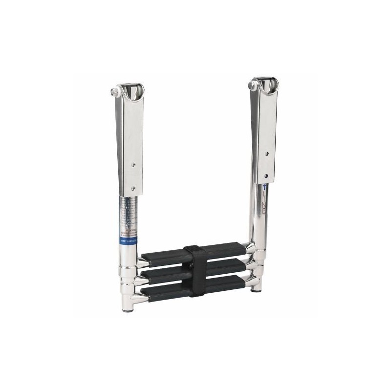 DotLine 3 Step Telescopic Stainless Steel Boat Deck Ladder