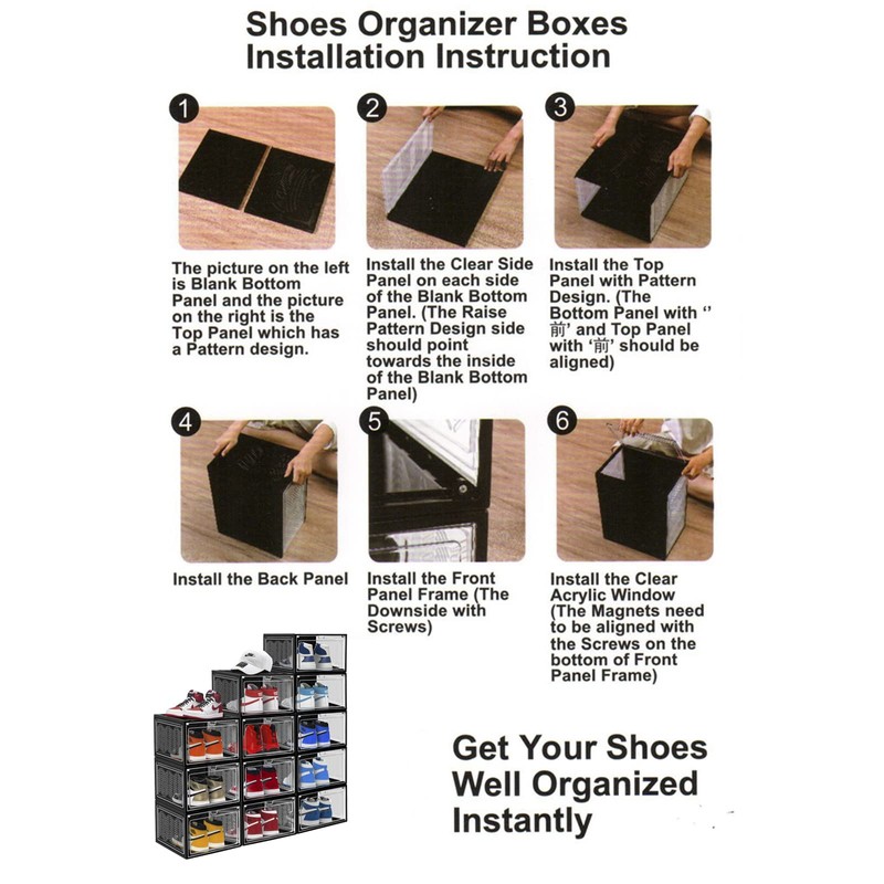 Shoe Boxes Shoe Containers Shoe Organizer for Closet, Shoe Storage