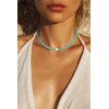COAI Women's Freshwater Pearl Choker, Turquoise, Turquoise