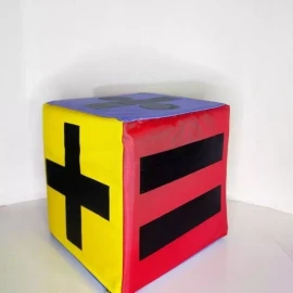 CASTILLO DIDÁCTICO Cubo Didáctico Aritmético Matemático 20x20cms. Espuma, Vinil