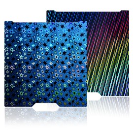 JUUPINE H2D Build Plate 355x346mm Double Sided North Star+Meteor Shower Build Plate Flexible Removable Spring Steel Heated Printing Bed Platform for Bambu Lab H2D/H2D Laser 3D Printer