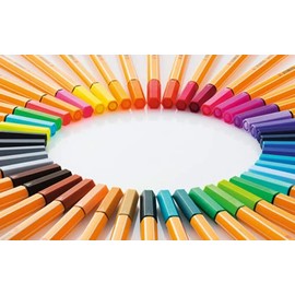 Stabilo STABILO POINT 88 FINELINER PEN - FINE TIP - 0.4mm BLACK INK - PACK OF