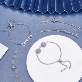 UNICRAFTALE 12pcs 22cm Adjustable Slider Bracelets Stainless Steel Bolo Chain Bracelet Makings Slider Extender Chains for Women Semi Finished DIY, Stainless Steel Color