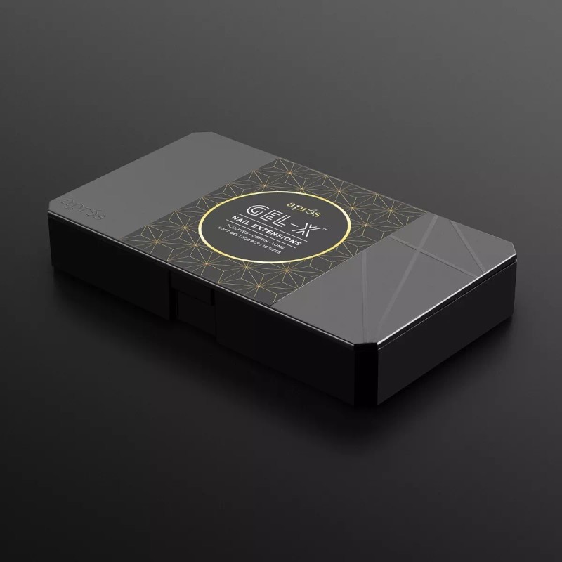 Aprés Caja Uña Postiza Tips Aprés Coffin Esculpida Larga 500