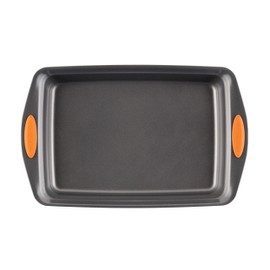 Rachael Ray Bakeware, Nonstick Baking / Cake Pan With Lid and Grips, Rectangle - 9 Inch x 13 Inch, Gray