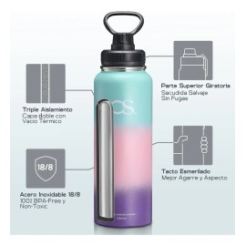 Termo De Acero Doble Pared Inoxidable Con Fría/caliente 34oz