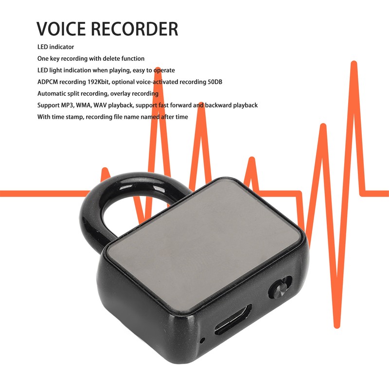 Q11 Key Lock Voice Recorder AI HD Noise Reduction Portable