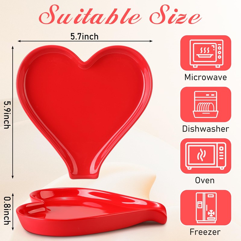Remerry Mother's Day Heart Cute Spoon Rest for Kitchen Counter,
