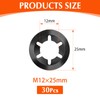Jeboler Pack of 30 M12 Lock Washers, Clamping Washers, Inner
