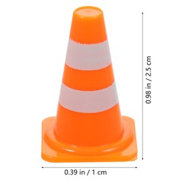 Toddmomy 50Pcs Mini Traffic Cones Miniature Traffic Cones Traffic Signs Road Street Signs Toys Traffic Barricade Toys Construction Traffic Sign Toys for Sand Table Engineering Construction