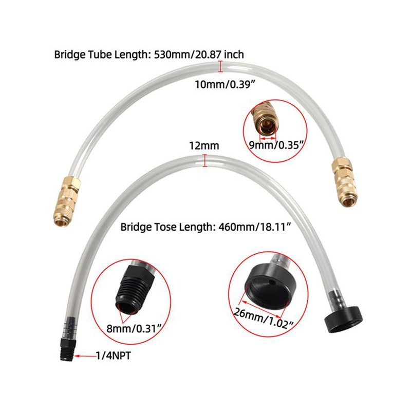 Oil Filler Bleed Tube Kit Bridge Tube PVC Brass for