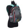 Eastsport Active Mesh Backpack with Padded Adjustable Straps, Graphite/Turquoise/Sweet Coral