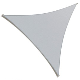 Amgo 24' x 24' x 24' Grey Triangle Sun Shade Sail Canopy Awning ATAPT24, 95% UV Blockage, Water & Air Permeable, Commercial and Residential (Custom