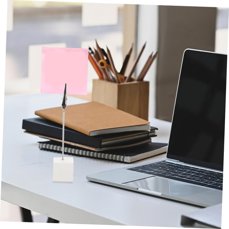 Gadpiparty 24pcs Wooden Memo Clip Holders Alligator Clips Elegant Photo