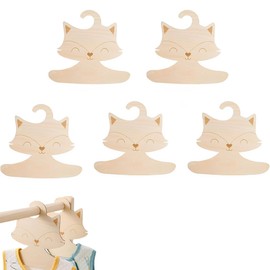 Baby Clothes Hangers, Pack of 5 Baby Hangers, Wooden Baby Hangers, Non-Slip Baby Clothes Hangers, for Newborns, Toddler Clothes, Non-Slip Baby Clothes Hangers