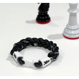 Phiten X50 Chess Black Bracelet 18cm