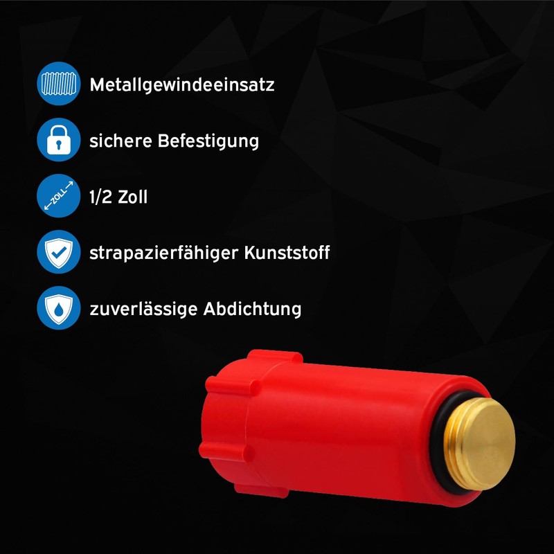 kör4u Set of 10 construction plugs, 1/2 inch, red, made