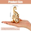 Loving Pair of Elephant Decor Small Gold Elephant Statues for