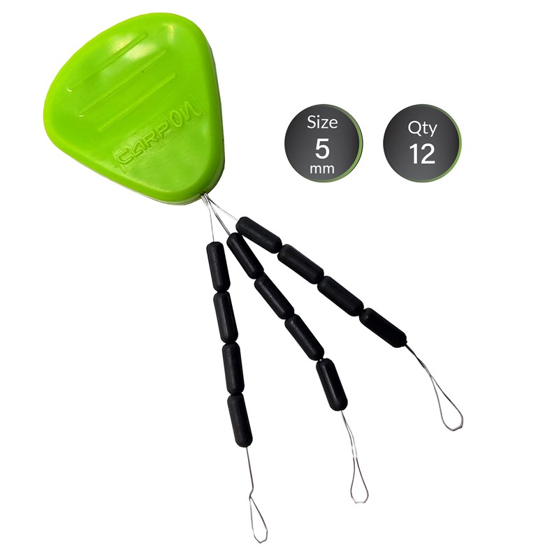 Carp On - High-Density Tungsten Stops 12 Pack - Black