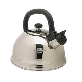 KitchenCraft Le'Xpress Induction Whistling Stovetop Kettle, stainless steel, Silver, 1.6 Litre