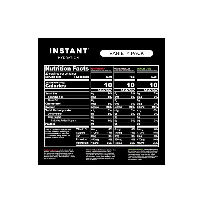 Instant Hydration Electrolyte Drink Mix Variety Pack - Sugar Free