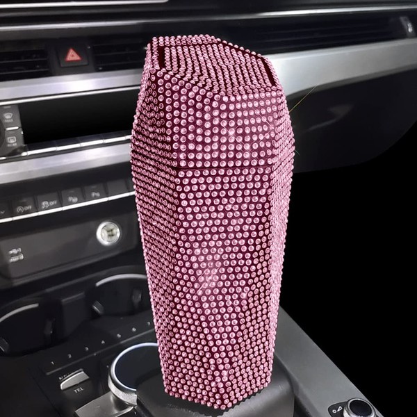 Riloer Mini ABS Vehicle Trash Bin Auto Garbage Can Rhinestones