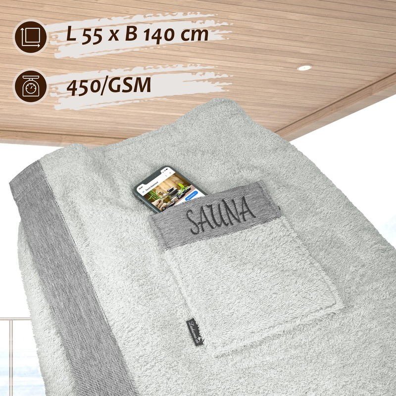 Lashuma Saunakilt Men's 55 x 140 cm Lima Sauna Towel
