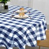 XWZO Checkered 70 Inch Round Tablecloth - Waterproof and Dustproof