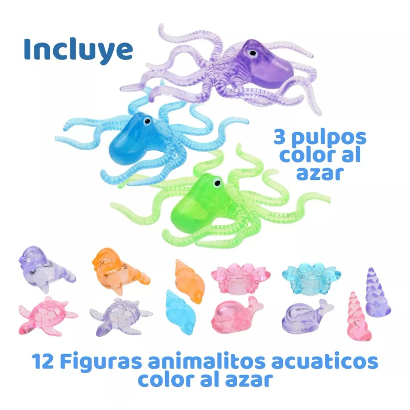 Veraly 15 Juguetes Alberca Verano Animales Acuaticos Niños Pulpo