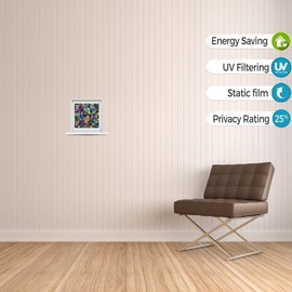 Windowpix 42 x 24 Multi-Colored Victorian Pattern Window Film Static Cling Film UV Filtering Energy Saving